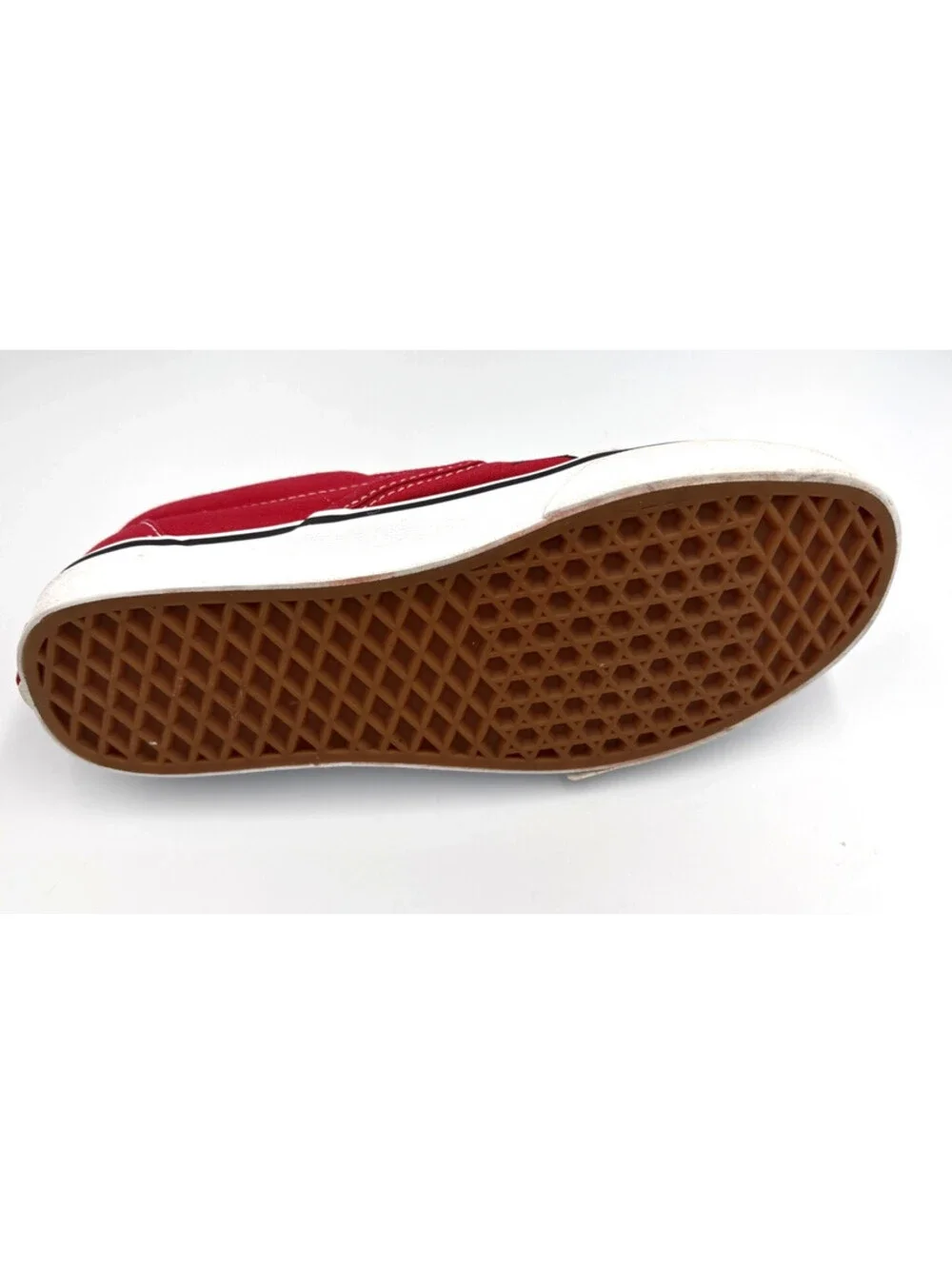 Vans Classic Slip-On Red Black Checkerboard Men 7.5 Women 9